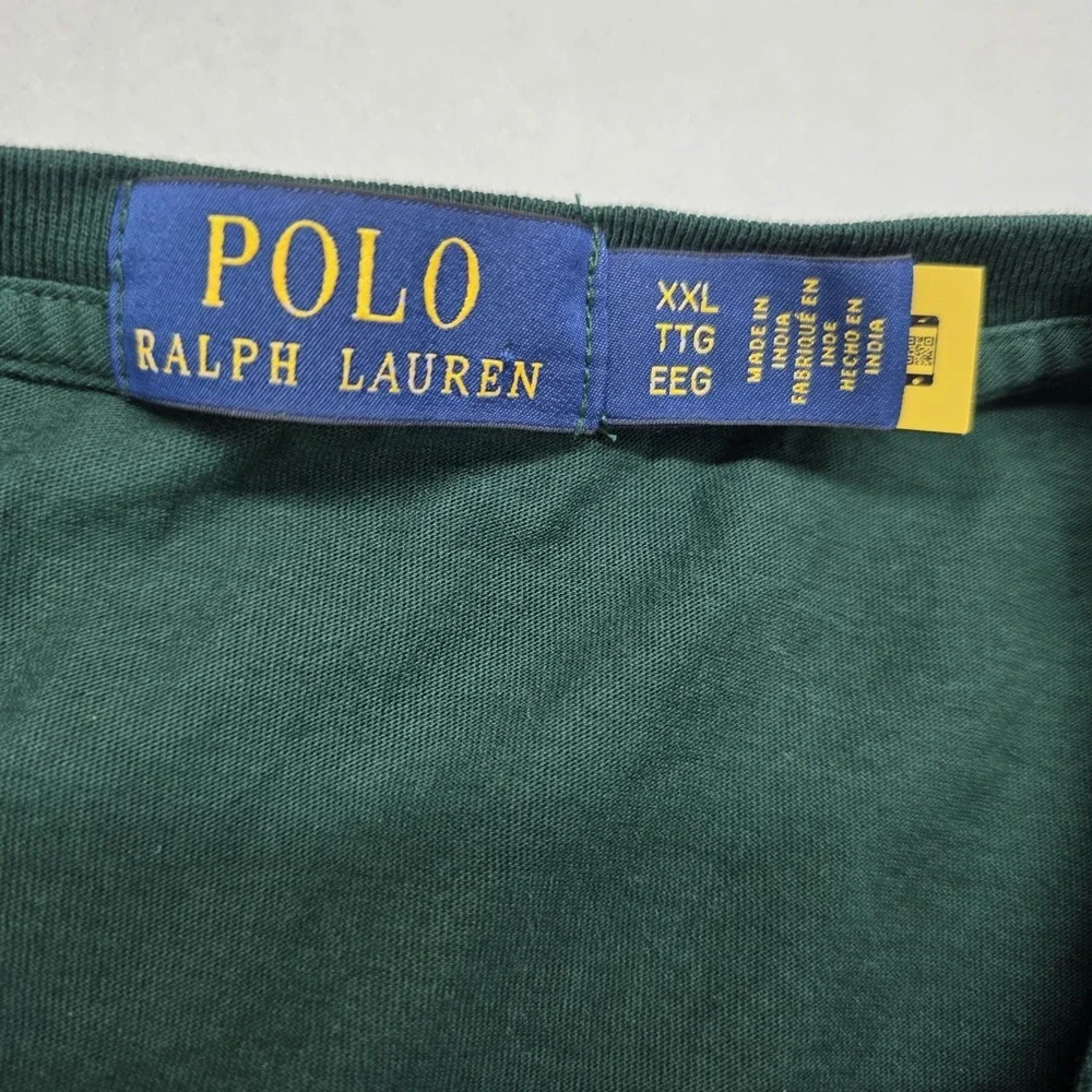 Polo Ralph Lauren Mens XXL Classic Fit Plaid Patchwork Big Pony Long Sleeve EUC